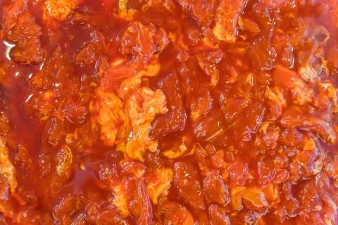 Raw marinated pork Stock Photos