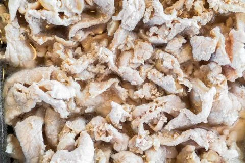 Raw marinated pork Stock Photos