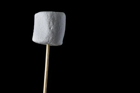 Raw marshmallow on a stick Stock Photos