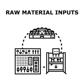 Raw material inputs concept vector illustration イラスト素材