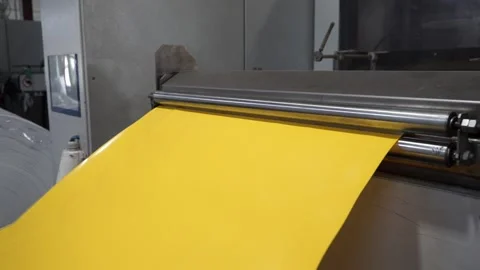 The raw material for plastic bag production. Stock Footage 252485431