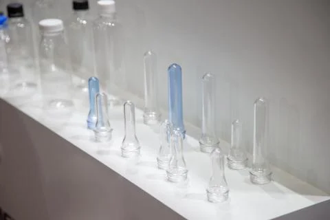 Raw Material Plastic Bottle Blowing Machine Stock Photos