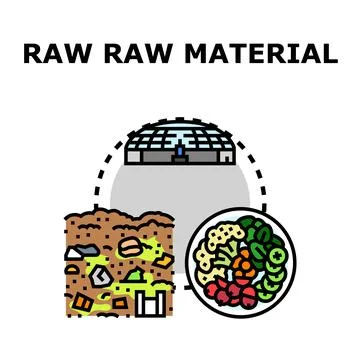 Raw material processing and circular economy concept 스톡 일러스트
