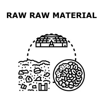 Raw material processing and circular economy concept 스톡 일러스트