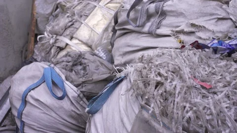 Raw materials with garbage in the processing plant Stock Footage 163745866