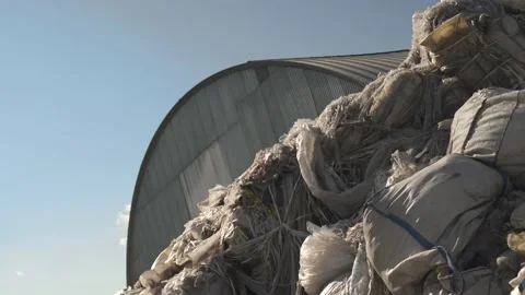 Raw materials with garbage in the processing plant Stock Footage 164093283