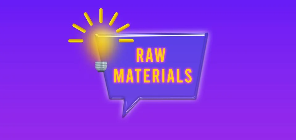 RAW MATERIALS Stock Illustration