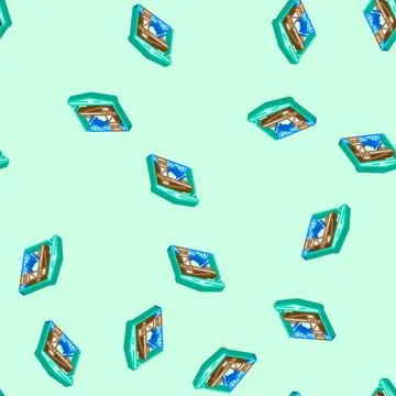Raw materials storage cement production isometric icon seamless pattern Stock Illustration