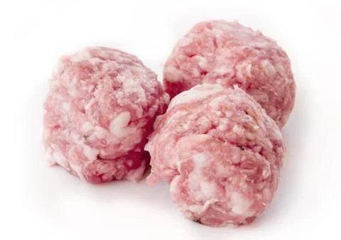Raw meat balls Foto stock
