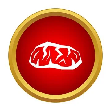 Raw meat beef steak icon concept Ilustración de archivo