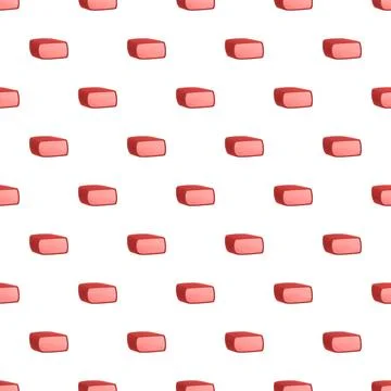 Raw meat blocks repeat pattern design Illustrazione stock