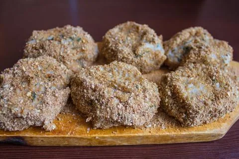 Raw meat cutlets. Stock Photos