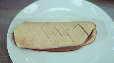 Raw meat duck breast 스톡 동영상 59616043