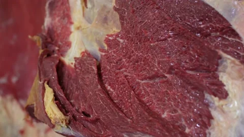 Raw meat getting ready for delivery to stores. Stock Footage 144112441