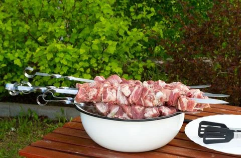 Raw meat for grilling. Foto stock