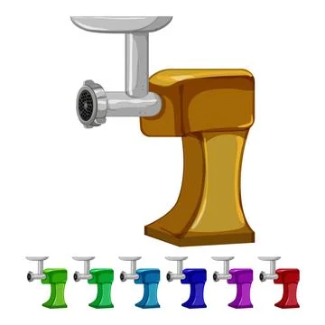 Raw meat grinder cartoon vector graphic Stock Illustration