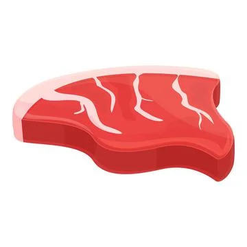 Raw meat icon cartoon vector. Beef pork Stock Illustration
