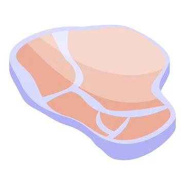 Raw meat icon isometric vector. Mineral iron Stock Illustration