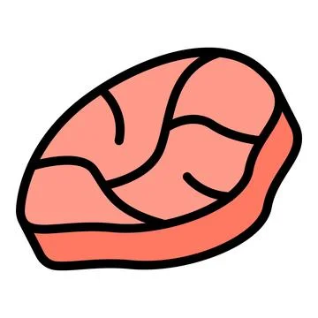 Raw meat icon vector flat Illustrazione stock