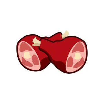 Raw meat icon vector Stock Illustration