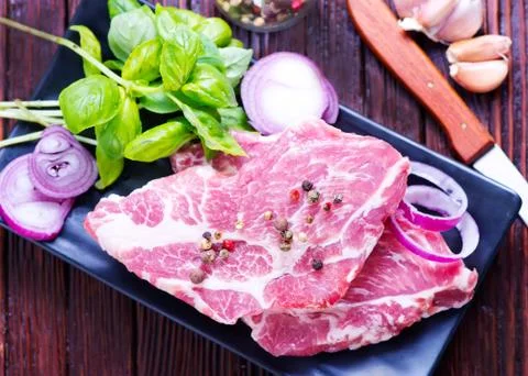 Raw meat for kebab Stock Photos