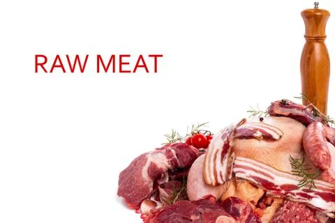 Raw meat mixed Stock Photos