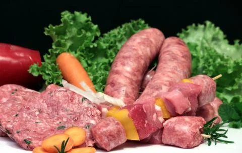 Raw meat Stockfoto's