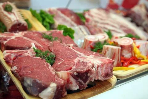 Raw meat Stock Photos