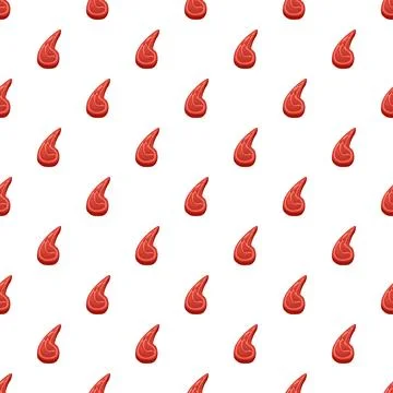 Raw meat seamless pattern for food background design Stock Illustration