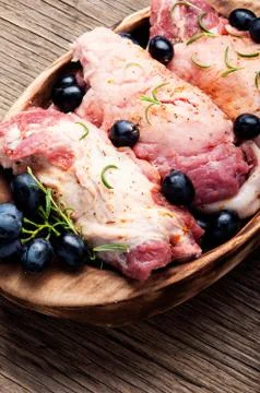 Raw meat selection Stock Photos