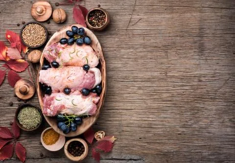 Raw meat selection Stock Photos