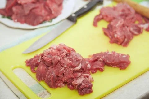 Raw meat sliced Stock Photos