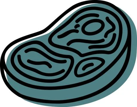 Raw meat steak piece for cooking Illustration