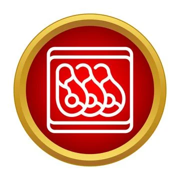 Raw meat steaks packaging delivering freshness icon Stock Illustration