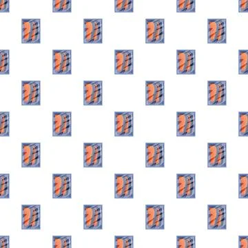 Raw meat vacuum pack seamless pattern Stock-Illustration