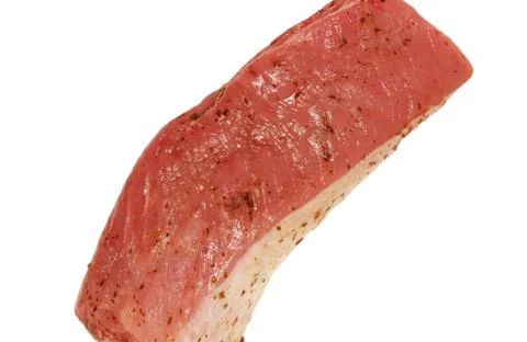 Raw meat on white background Stock Photos
