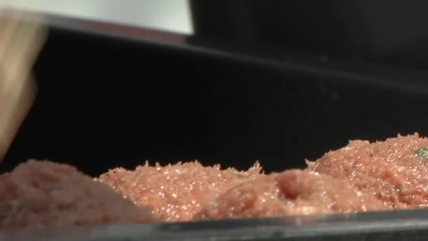 Raw Meatballs Stock Footage 135703535