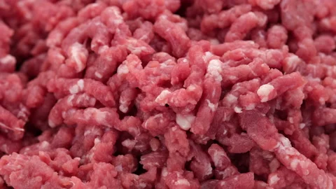 Raw minced meat close up, rotation. Meat cooking concept Video stock 160417496