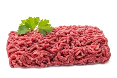 Raw minced meat with garnish Stock Photos