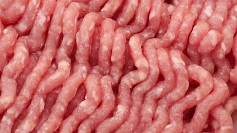 Raw minced meat, rotation in circle. ground turkey Turning Stock Footage 238397053