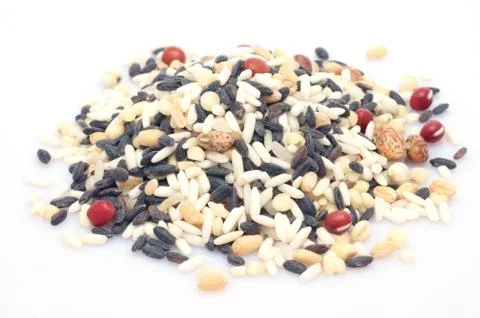 Raw mixed grains Stock Photos