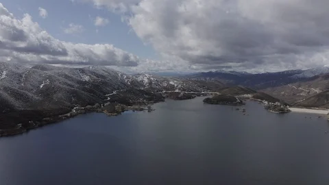 Raw Mts Lake Clouds Stock Footage 127674772
