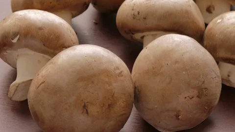 Raw mushrooms Stock Footage 69768823
