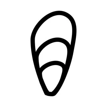 Raw mussel Stock Illustration