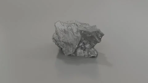 Raw nickel mineral ore on plain surface, unrefined metallic rock Stock Footage 313018915