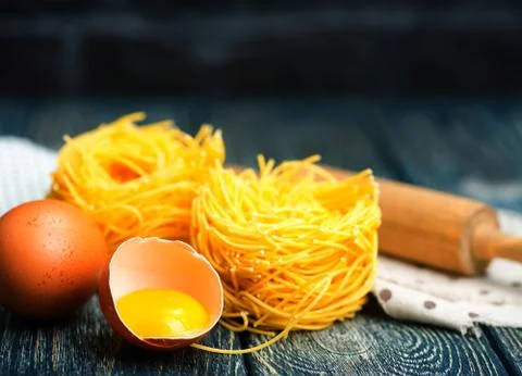 Raw noodle Stock Photos