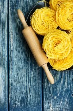 Raw noodle Stock Photos