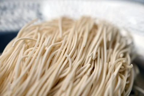 Raw Noodles Texture with Defocus Background Macro Photography Stock Photos