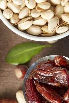 Raw Nuts And Oranges Stock Photos