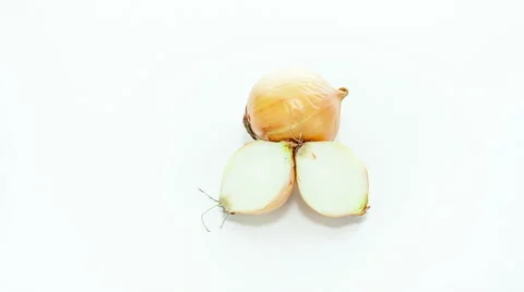 Raw Onion Stock Footage 40096682